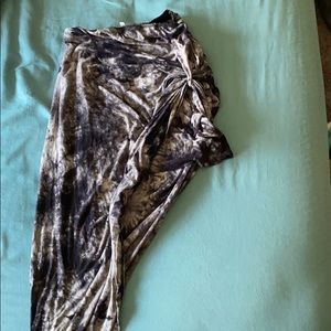 High low tie dye tight skirt